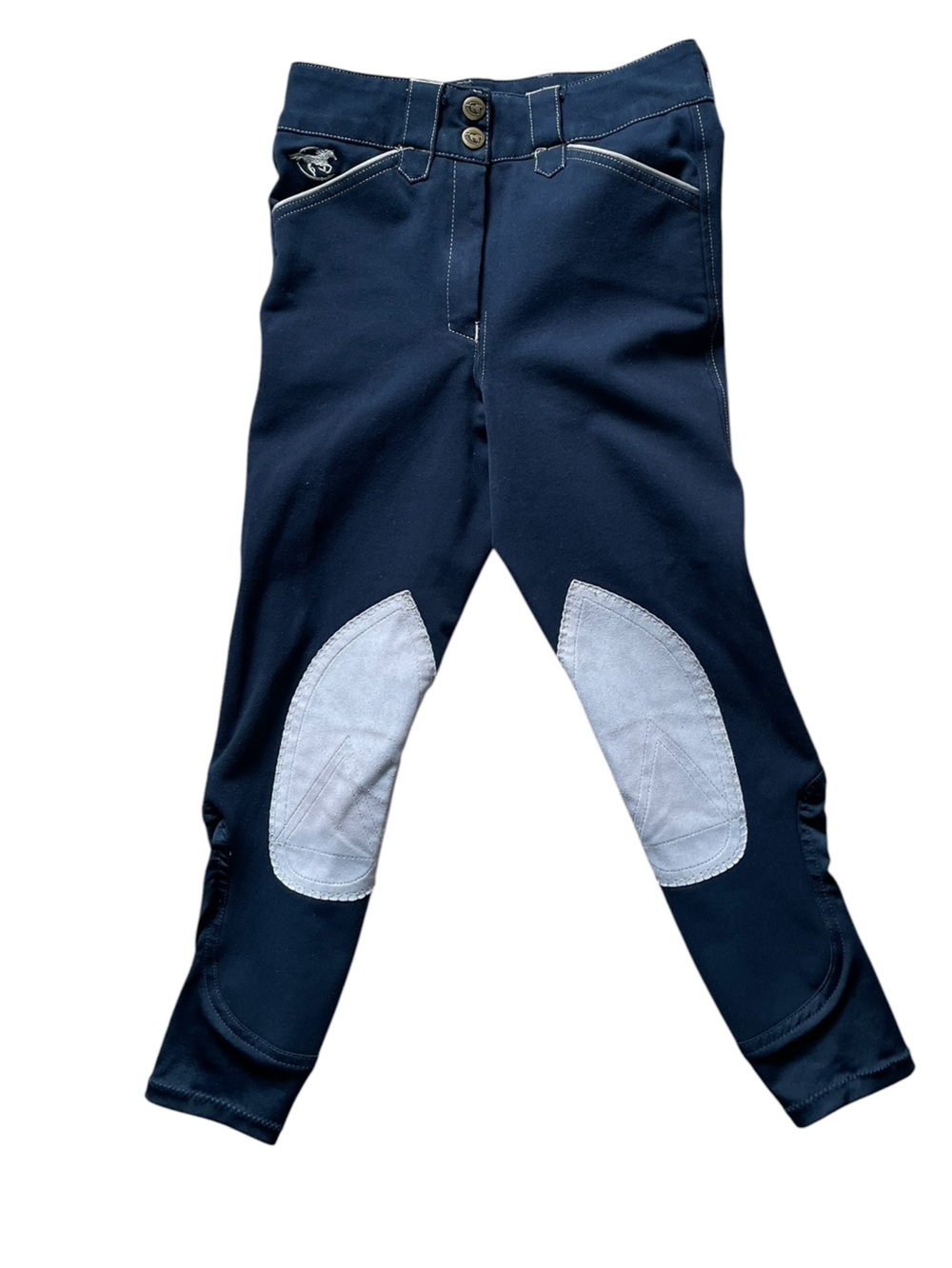 Piper by Smartpak Navy Equestrian Riding Breeches-Girls Size 8